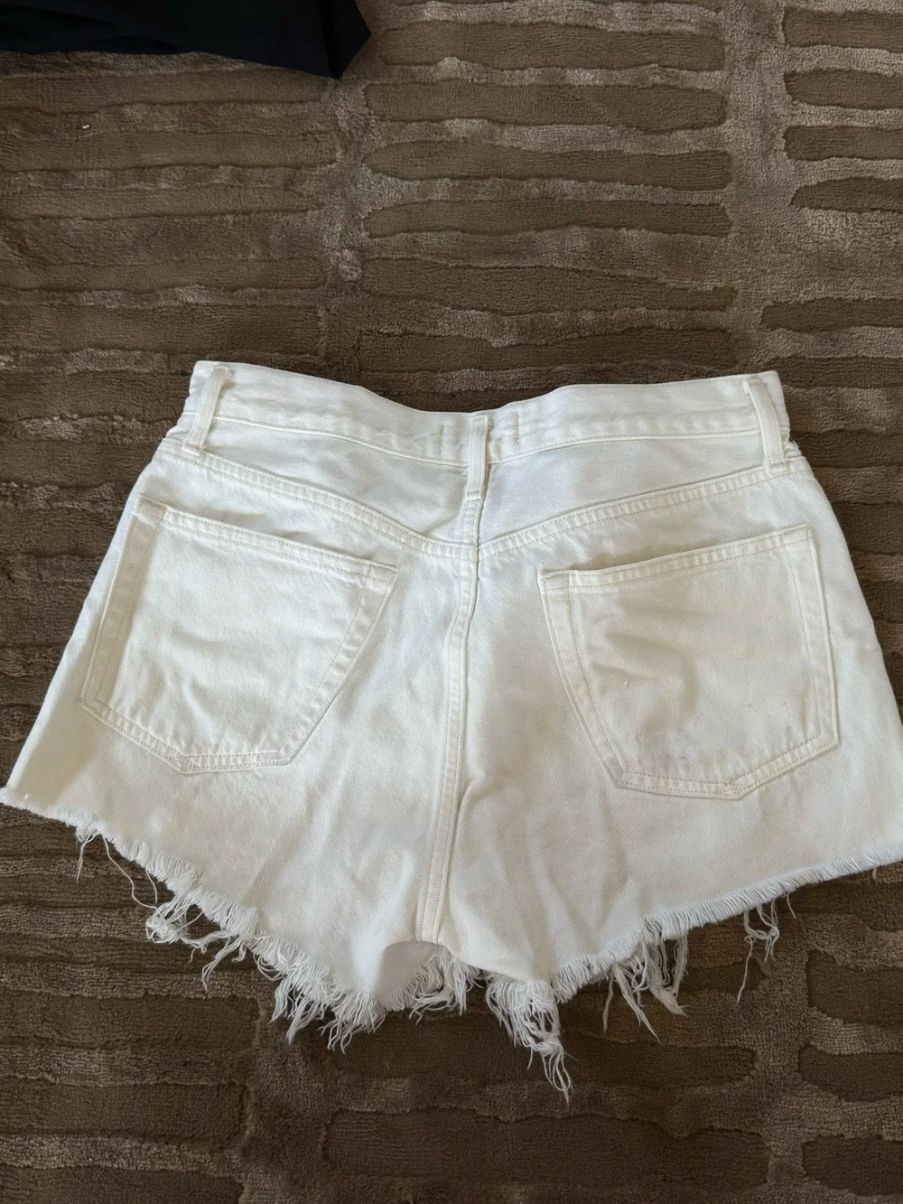 AGOLDE White Denim Shorts